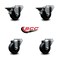 Service Caster 3'' Soft Rubber Wheel Swivel Bolt Hole Caster Set with 2 Posi Lock Brakes, 4PK SCC-BH20S314-SRS-PLB-2-S-2 - alternate 4